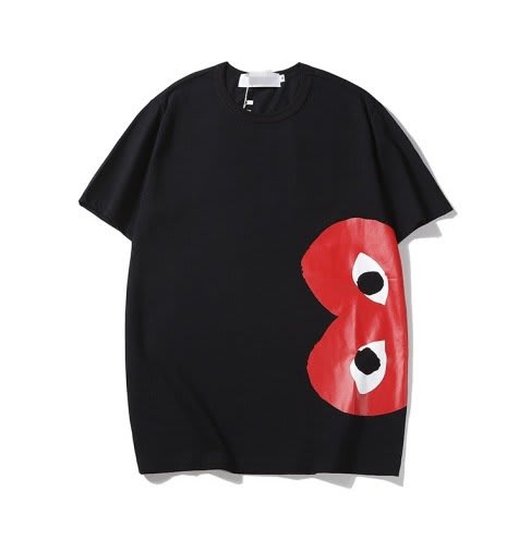 comme des garcons chemise basique coeur rouge