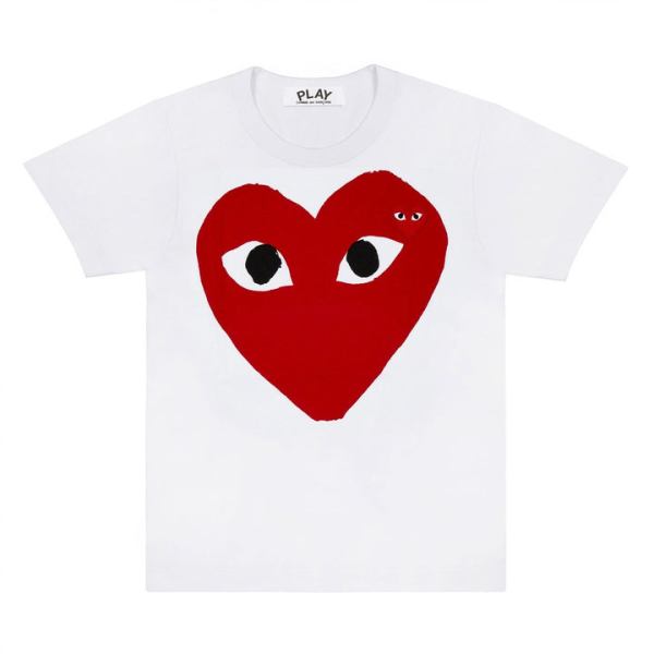 t-shirt play grand cŒur rouge et emblÈme