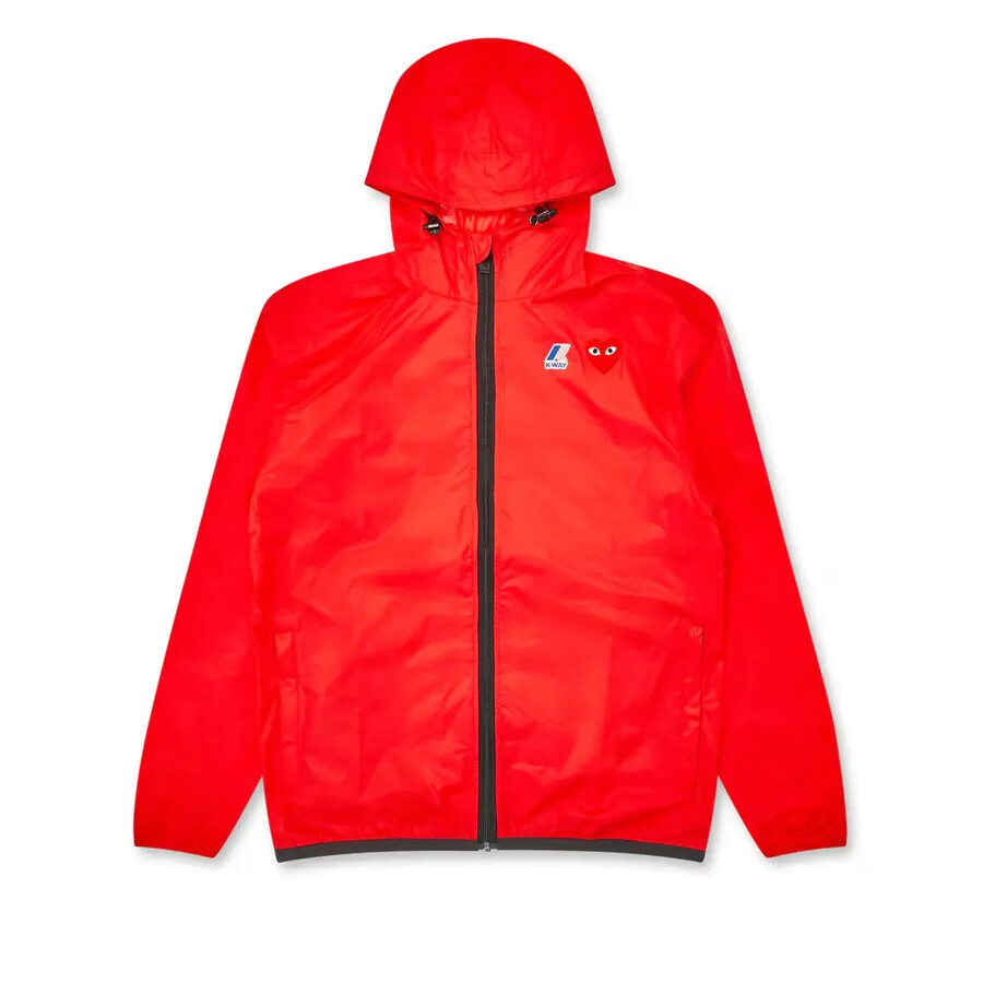 veste zippée rouge cdg x k-way